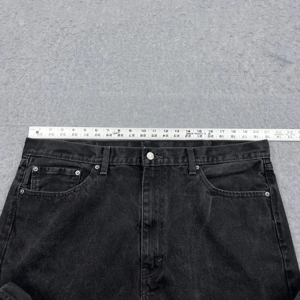 Levi's 505 Jeans Mens 40x33 Black 100% Cotton‎ Denim Regular Fit Straight Leg